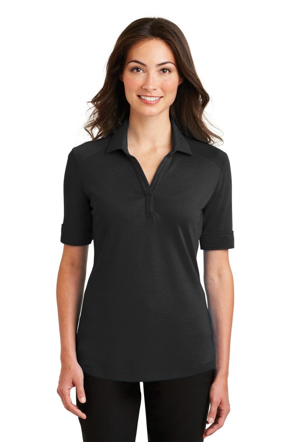 Port Authority® Ladies Silk Touch Interlock Performance Polo. L5200 - Image 3