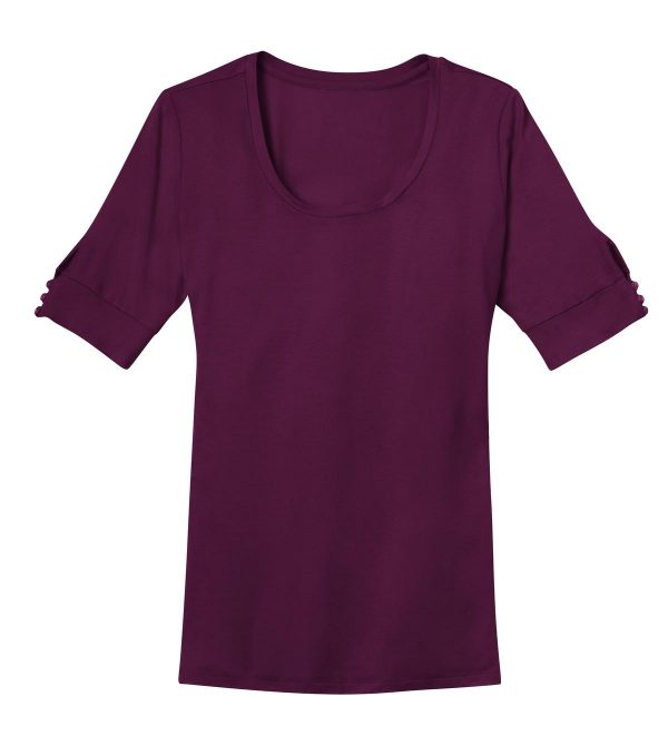 DISCONTINUED Port Authority Ladies Concept Scoop Neck Shirt. L541 - Image 3