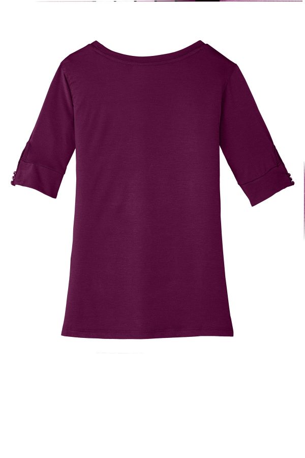 DISCONTINUED Port Authority Ladies Concept Scoop Neck Shirt. L541 - Image 4