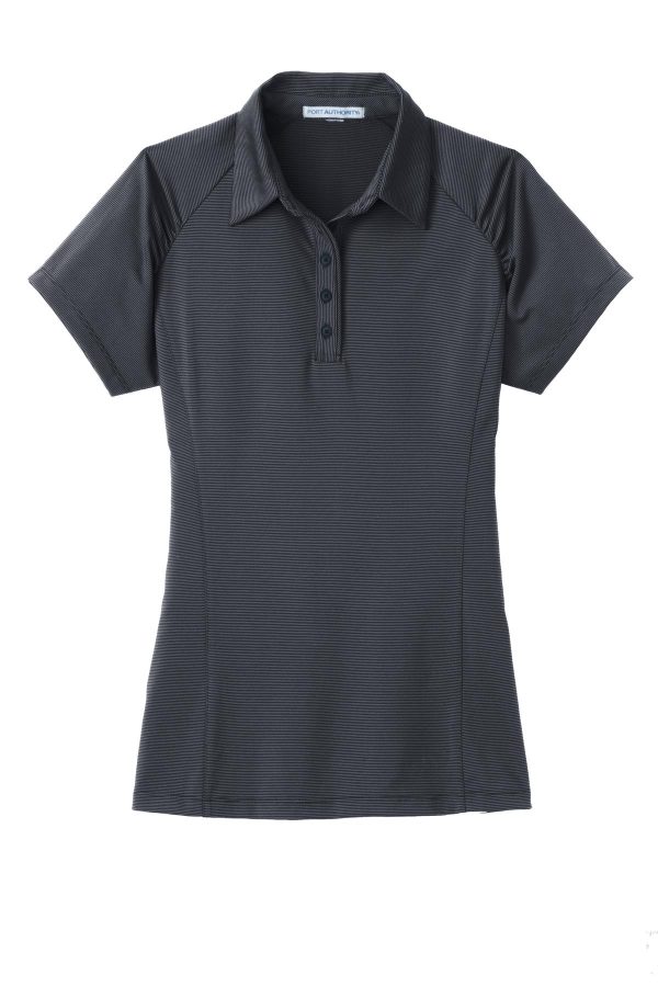 DISCONTINUED Port Authority Ladies Fine Stripe Performance Polo. L558 - Image 3