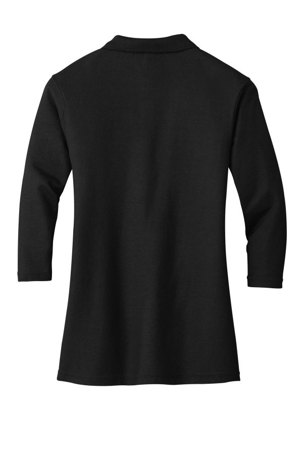 Port Authority Ladies Silk Touch 3/4-Sleeve Polo. L562 - Image 2