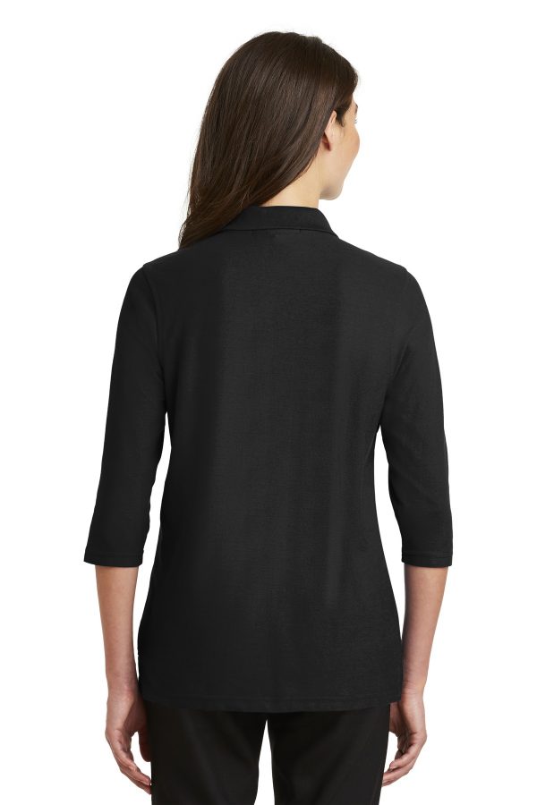 Port Authority Ladies Silk Touch 3/4-Sleeve Polo. L562 - Image 4