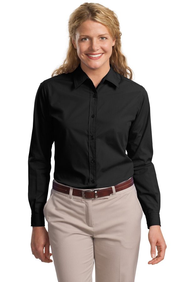 DISCONTINUED Port Authority® Ladies Long Sleeve Easy Care  Soil Resistant Shirt.  L607 - Image 3