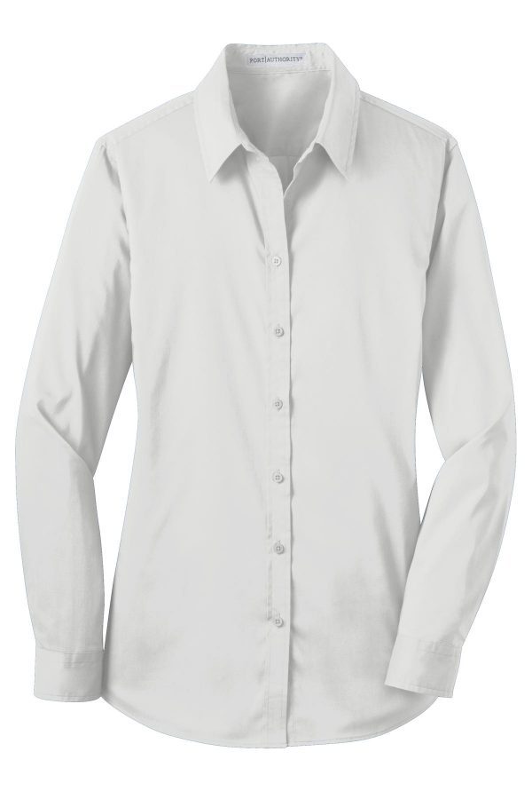 DISCONTINUED Port Authority Ladies Stretch Poplin Shirt. L646 - Image 3