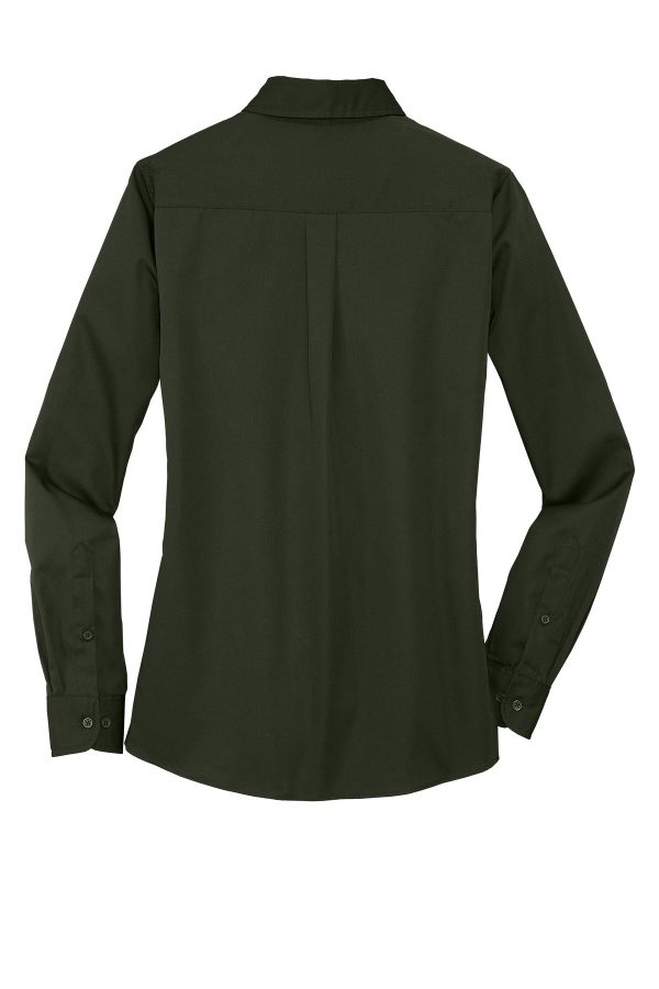 DISCONTINUED Port Authority Ladies Stain-Release Roll Sleeve Twill Shirt. L649 - Image 4