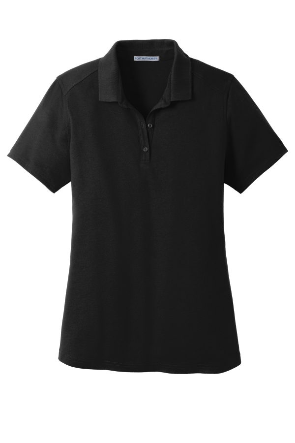 DISCONTINUED Port Authority Ladies SuperPro Knit Polo. LK164 - Image 3