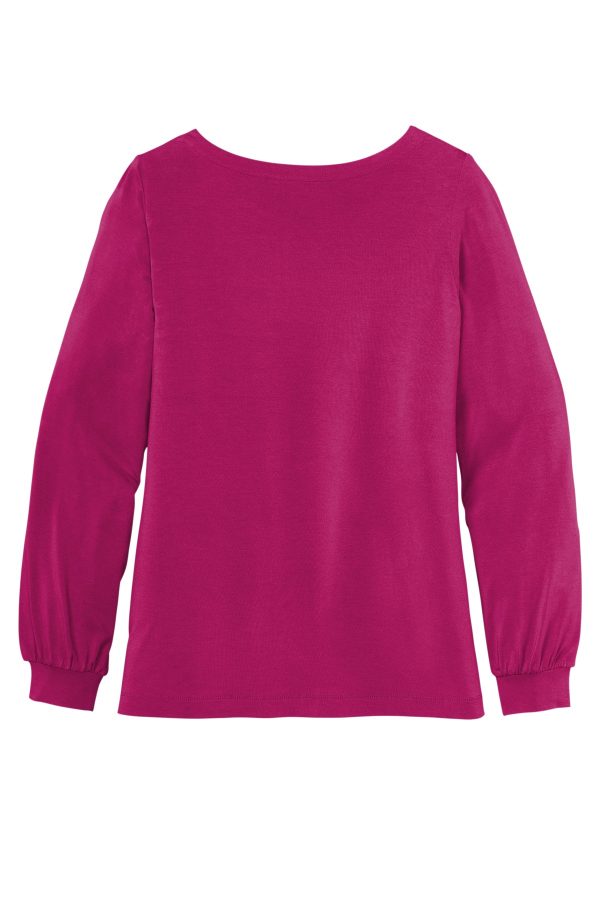 Port Authority  Ladies Luxe Knit Jewel Neck Top. LK5600 - Image 2