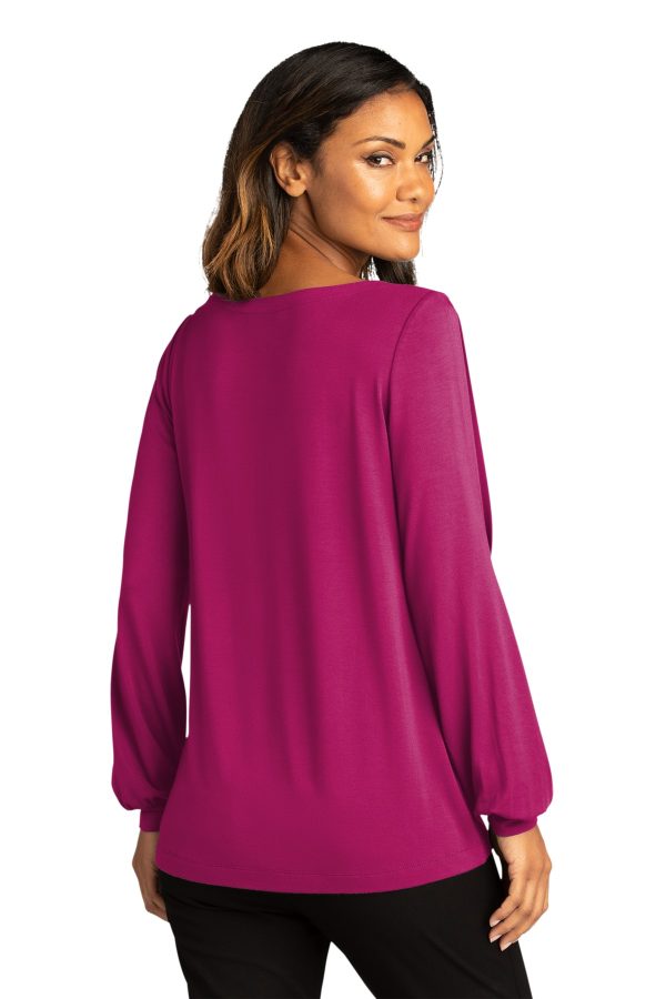 Port Authority  Ladies Luxe Knit Jewel Neck Top. LK5600 - Image 4