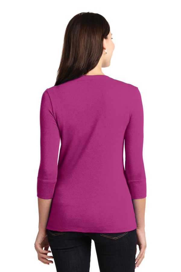 DISCONTINUED Port Authority Ladies Concept Stretch 3/4-Sleeve Scoop Henley. LM1007 - Image 2