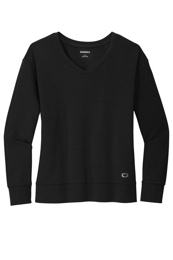 OGIO Ladies Luuma Flex Long Sleeve V-Neck LOG825