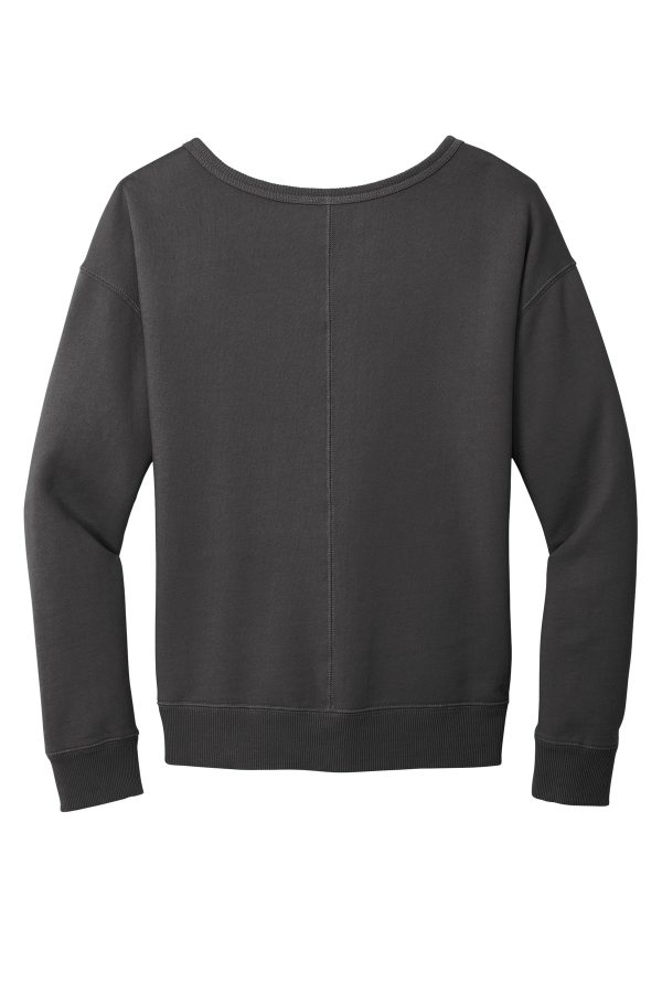 Port & Company Ladies Beach Wash Garment-Dyed V-Neck Sweatshirt LPC098V - Image 2