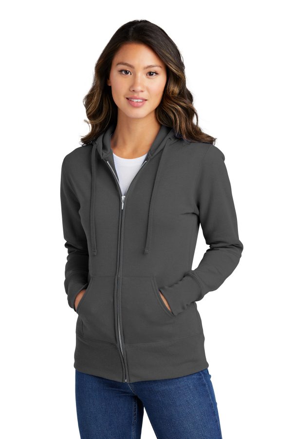 Port & Company Ladies Core Fleece Full-Zip Hooded Sweatshirt. LPC78ZH - Image 3