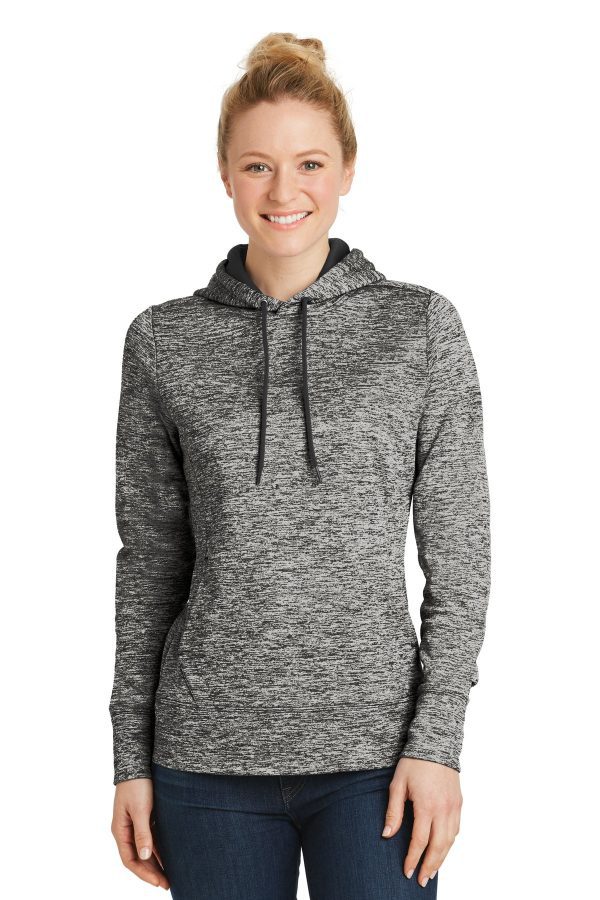 Sport-Tek Ladies PosiCharge Electric Heather Fleece Hooded Pullover. LST225 - Image 3