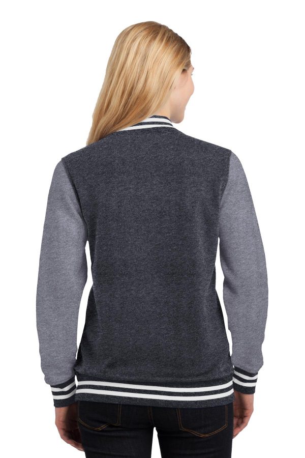 DISCONTINUED Sport-Tek Ladies Fleece Letterman Jacket. LST270 - Image 2