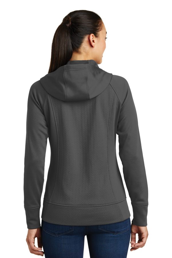 DISCONTINUED Sport-Tek Ladies Rival Tech Fleece Full-Zip Hooded Jacket. LST295 - Image 2