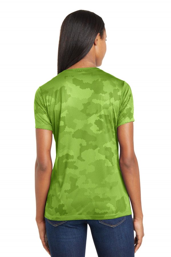 DISCONTINUED Sport-Tek Ladies CamoHex V-Neck Tee. LST370 - Image 2