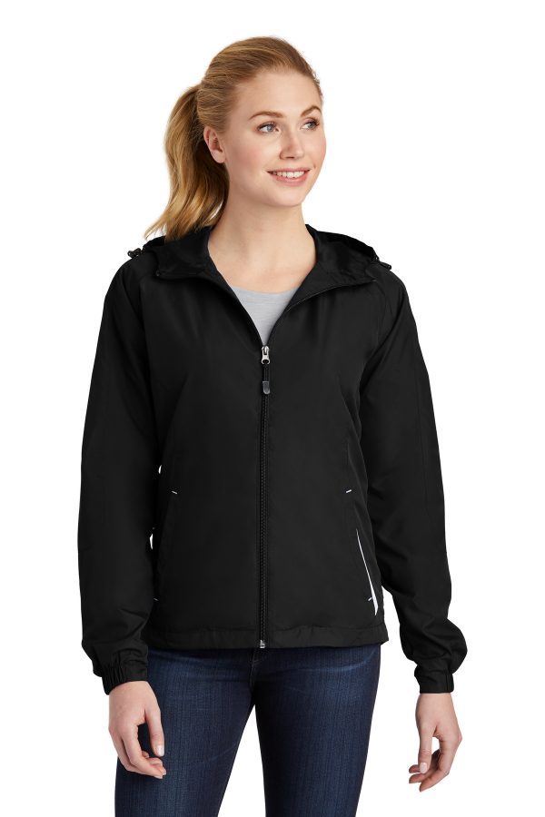 Sport-Tek Ladies Colorblock Hooded Raglan Jacket. LST76 - Image 2