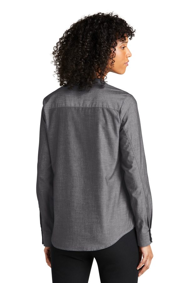 Port Authority Ladies Long Sleeve Chambray Easy Care Shirt LW382 - Image 4