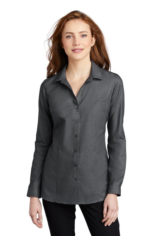 Port Authority  Ladies Pincheck Easy Care Shirt LW645 - Image 3