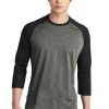 New Era Heritage Blend 3/4-Sleeve Baseball Raglan Tee. NEA104 - Image 3