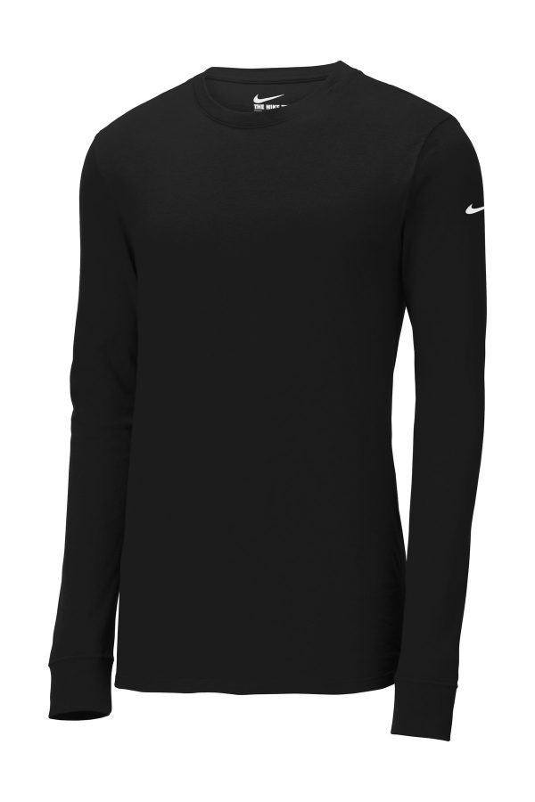 Nike Dri-FIT Cotton/Poly Long Sleeve Tee. NKBQ5230 - Image 3