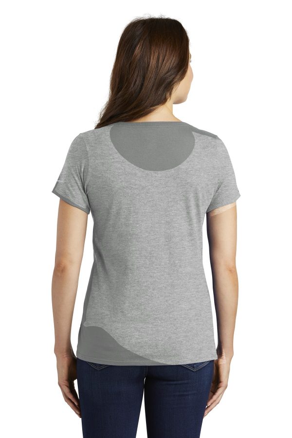 DISCONTINUED Nike Ladies Core Cotton Scoop Neck Tee. NKBQ5236 - Image 2