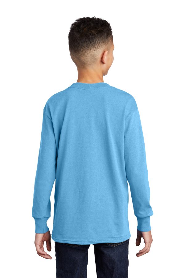 Port & Company Youth Long Sleeve Core Cotton Tee. PC54YLS - Image 4