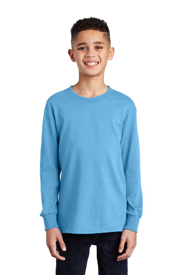 Port & Company Youth Long Sleeve Core Cotton Tee. PC54YLS - Image 3