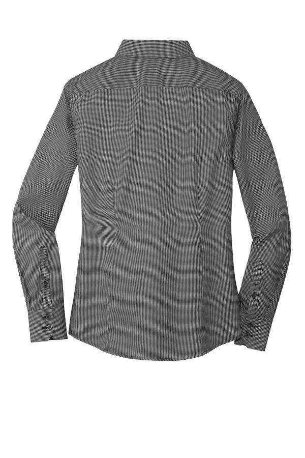 DISCONTINUED Red House - Ladies Mini-Check Non-Iron Button-Down Shirt. RH67 - Image 4