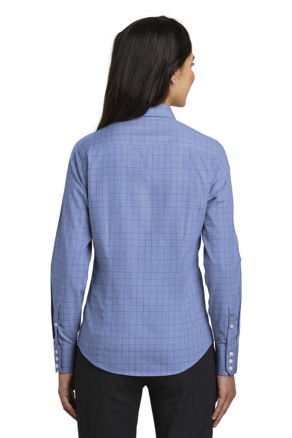 DISCONTINUED Red House Ladies Windowpane Plaid Non-Iron Shirt. RH71 - Image 2