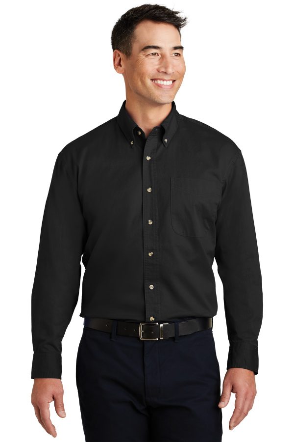 Port Authority Long Sleeve Twill Shirt.  S600T - Image 3