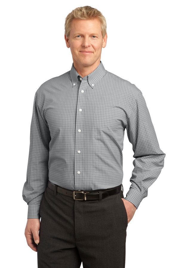 Port Authority Plaid Pattern Easy Care Shirt. S639 - Image 3