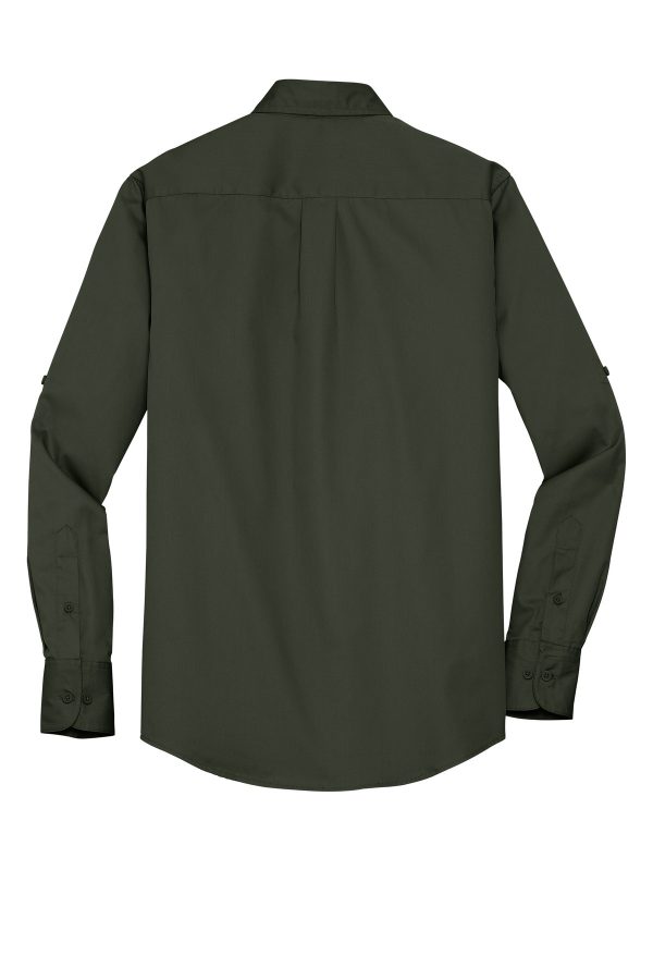 DISCONTINUED Port Authority Stain-Release Roll Sleeve Twill Shirt. S649 - Image 4