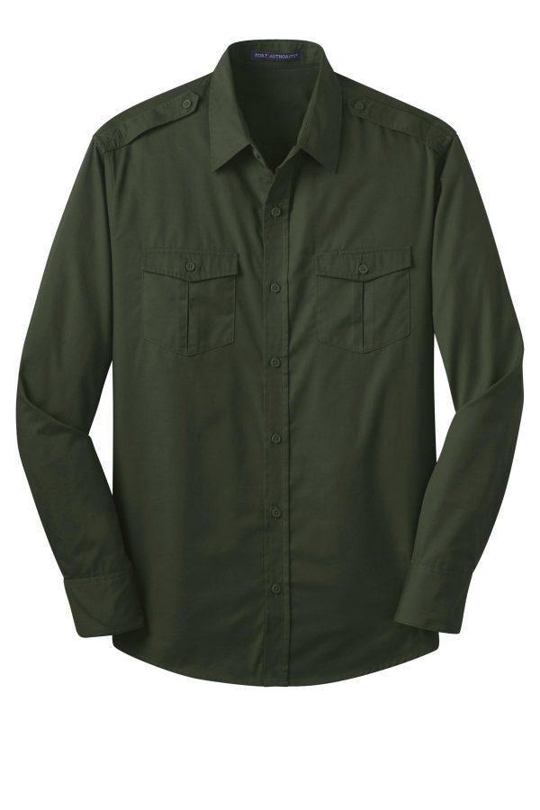 DISCONTINUED Port Authority Stain-Release Roll Sleeve Twill Shirt. S649 - Image 3