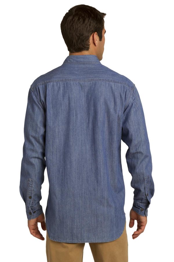 DISCONTINUED Port Authority Patch Pockets Denim Shirt. S652 - Image 2