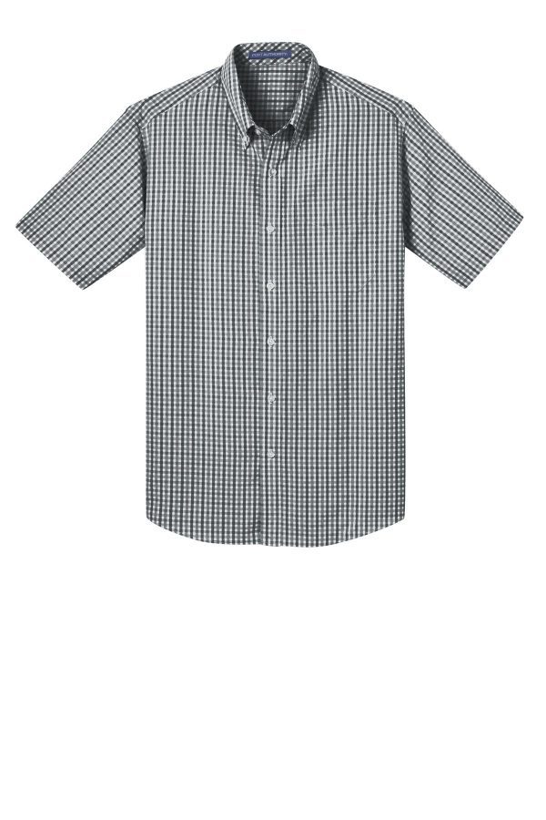 DISCONTINUED Port Authority Short Sleeve Gingham Easy Care Shirt. S655 - Image 2