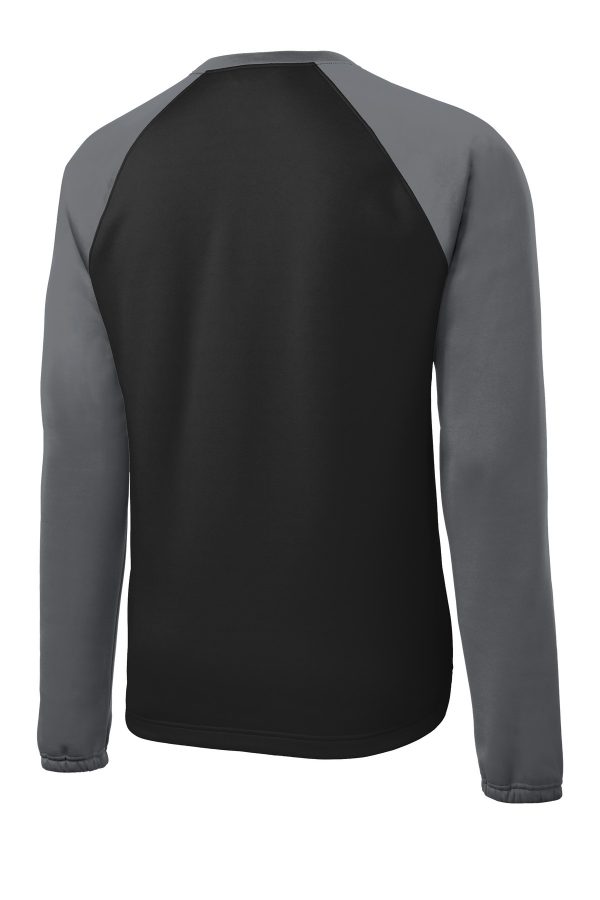 DISCONTINUED Sport-Tek Sport-Wick Raglan Colorblock Fleece Crewneck. ST242 - Image 4