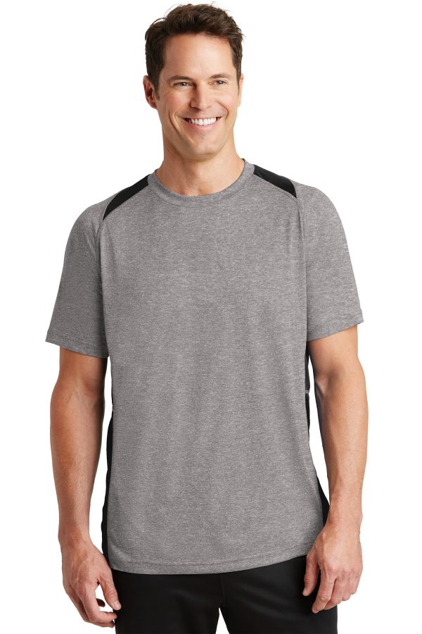 Sport-Tek Heather Colorblock Contender Tee. ST361 - Image 3