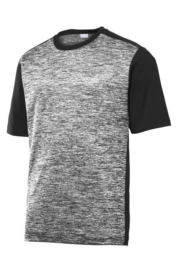 DISCONTINUED Sport-Tek PosiCharge Electric Heather Colorblock Tee. ST395 - Image 3