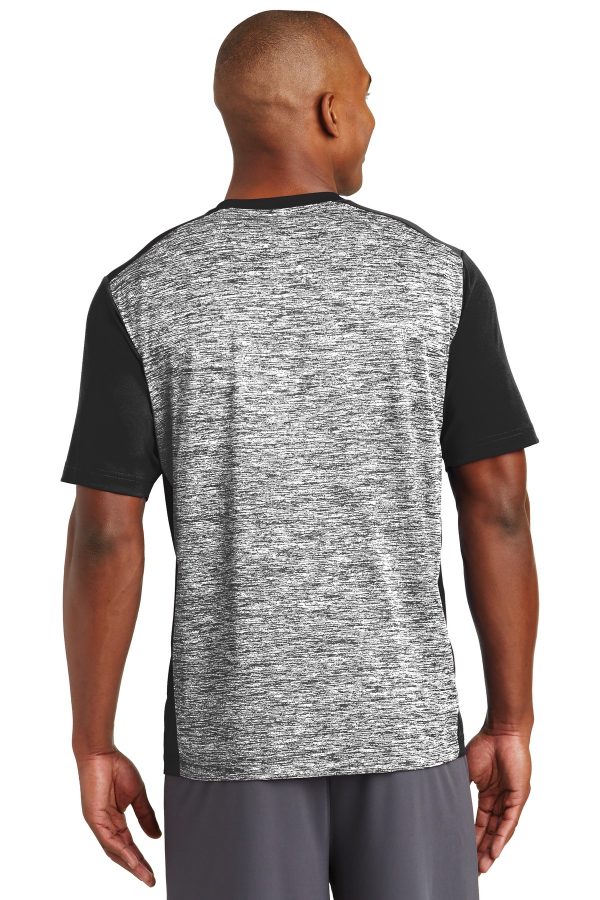 DISCONTINUED Sport-Tek PosiCharge Electric Heather Colorblock Tee. ST395 - Image 2