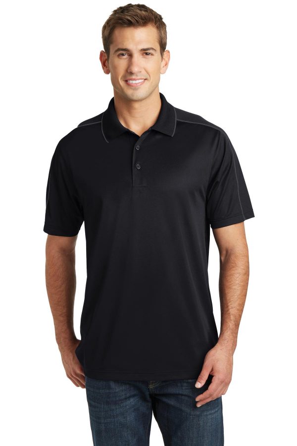 Sport-Tek Micropique Sport-Wick Piped Polo. ST653 - Image 3