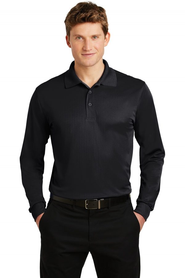 Sport-Tek Long Sleeve Micropique Sport-Wick Polo. ST657 - Image 3