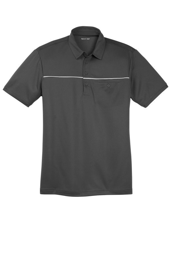 DISCONTINUED Sport-Tek PosiCharge Micro-Mesh Piped Polo. ST686 - Image 3