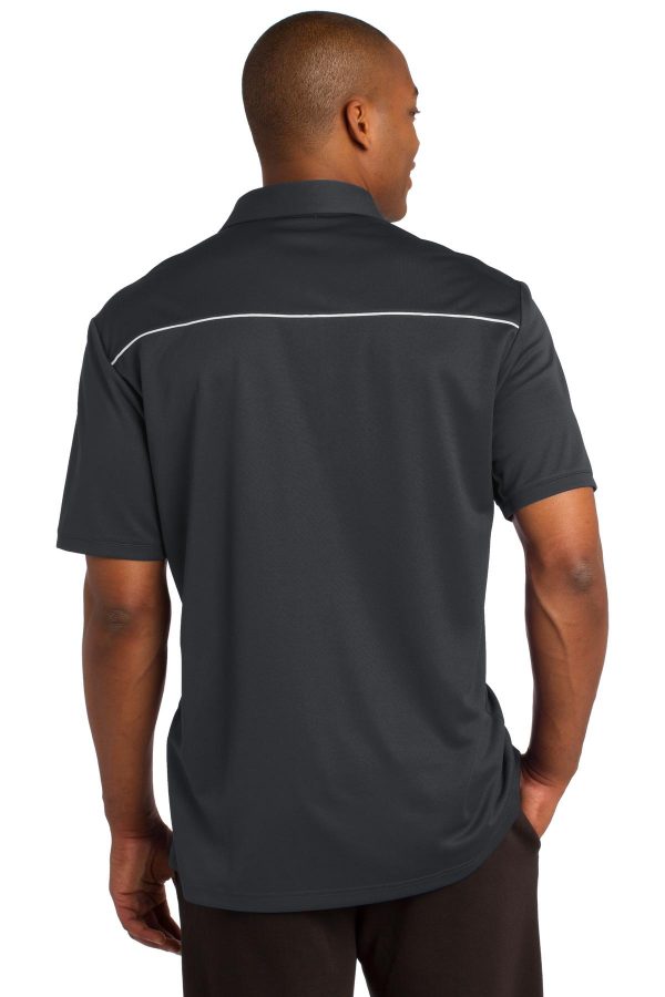 DISCONTINUED Sport-Tek PosiCharge Micro-Mesh Piped Polo. ST686 - Image 2