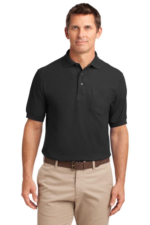 Port Authority Tall Silk Touch Polo with Pocket. TLK500P - Image 3