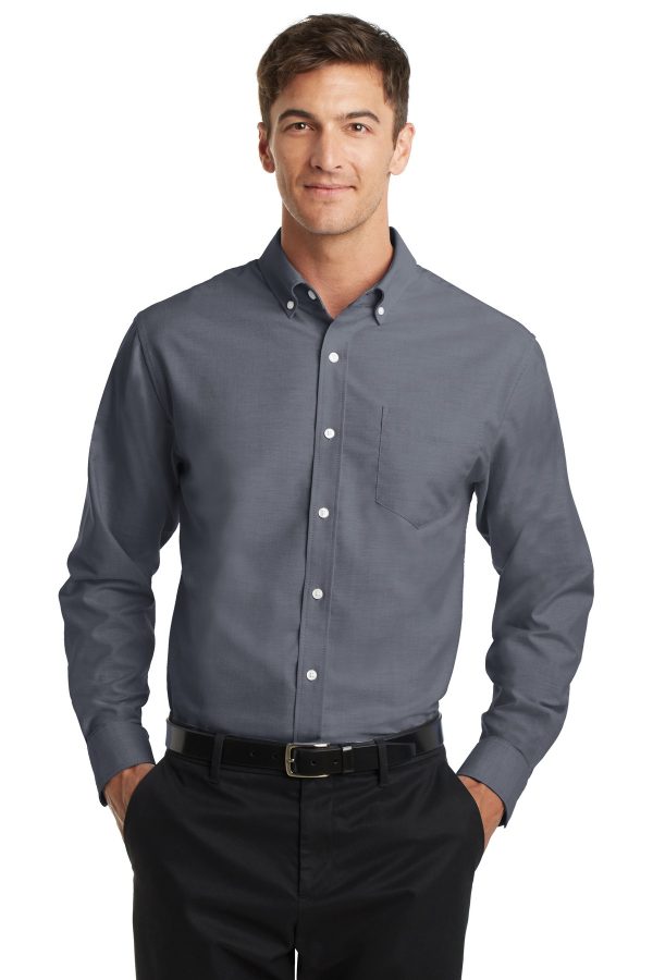 Port Authority Tall SuperPro Oxford Shirt. TS658 - Image 3