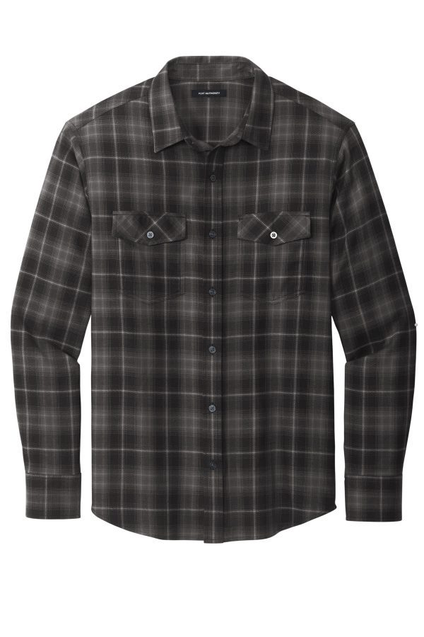 Port Authority Long Sleeve Ombre Plaid Shirt W672