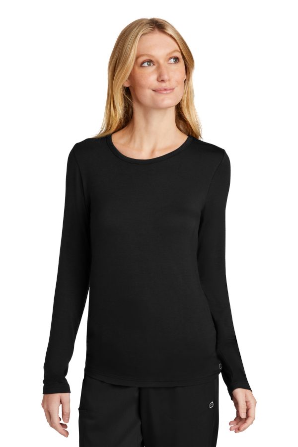 WonderWink Women's Long Sleeve Layer Tee WW4029 - Image 3