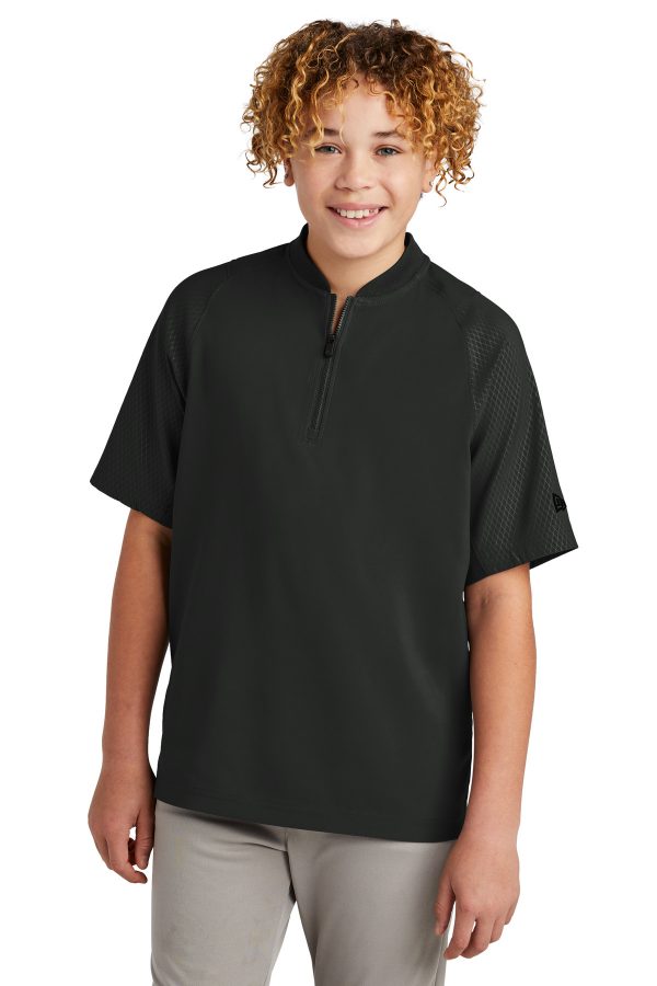 New Era Youth Cage Short Sleeve 1/4-Zip Jacket. YNEA600 - Image 3