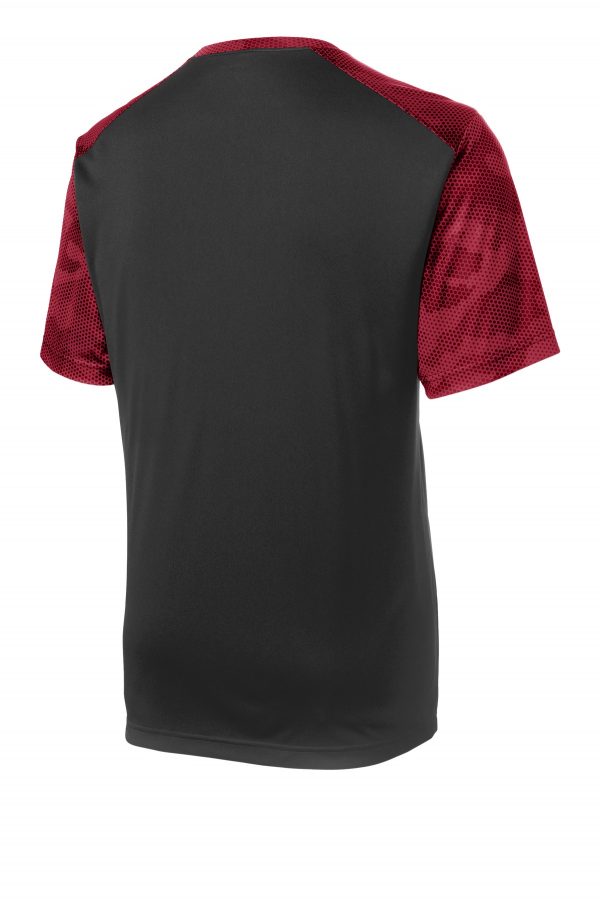 DISCONTINUED Sport-Tek Youth CamoHex Colorblock Tee. YST371 - Image 4